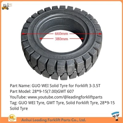 Ban Forklift GUO WEI|28*9-15(7.00) GWT 607 Ban Forklift Padat|Ban Forklift Karet Padat GWT
